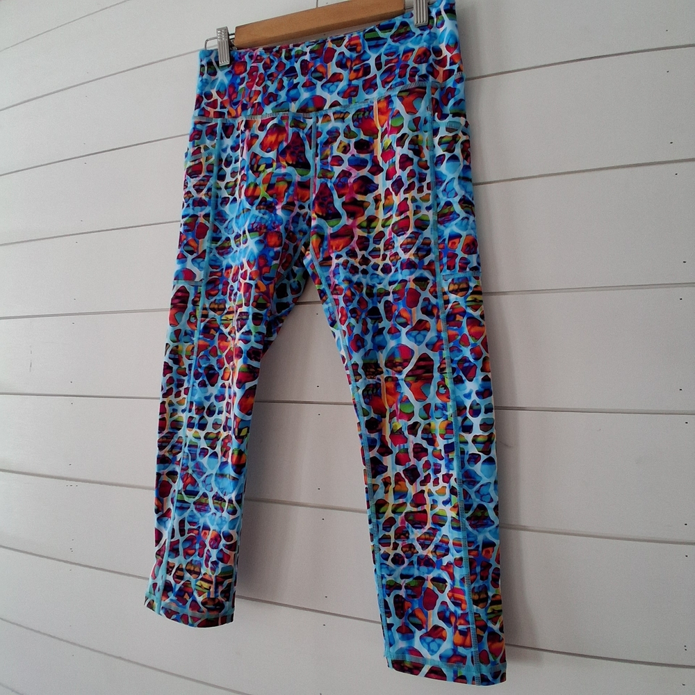 Constantly Varied Gear Animal Print Colorful Leggings with Pockets Size Medium